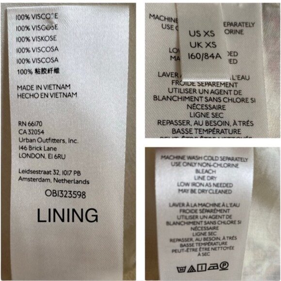 Free People Bonnie Mini Dress in Tea Combo Pale Yellow Floral Size XS NWT - Picture 13 of 14